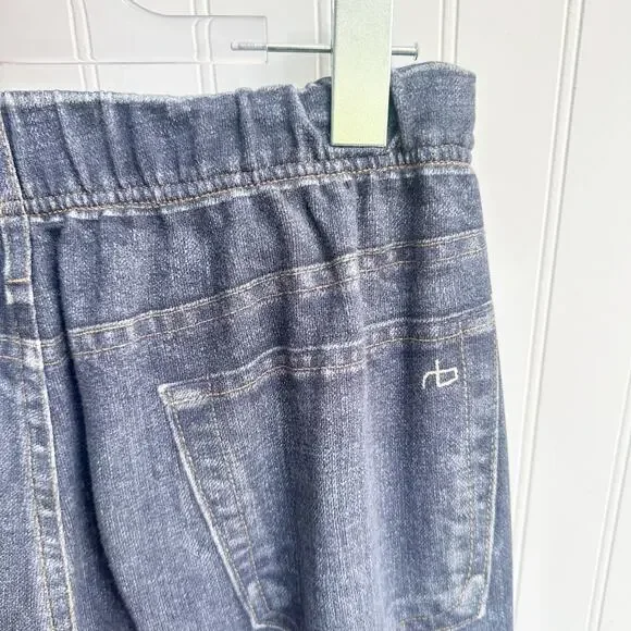 Rag & Bone Miramar Jogger Pants Blue Denim Print Sweatpants Style M - Picture 3 of 6